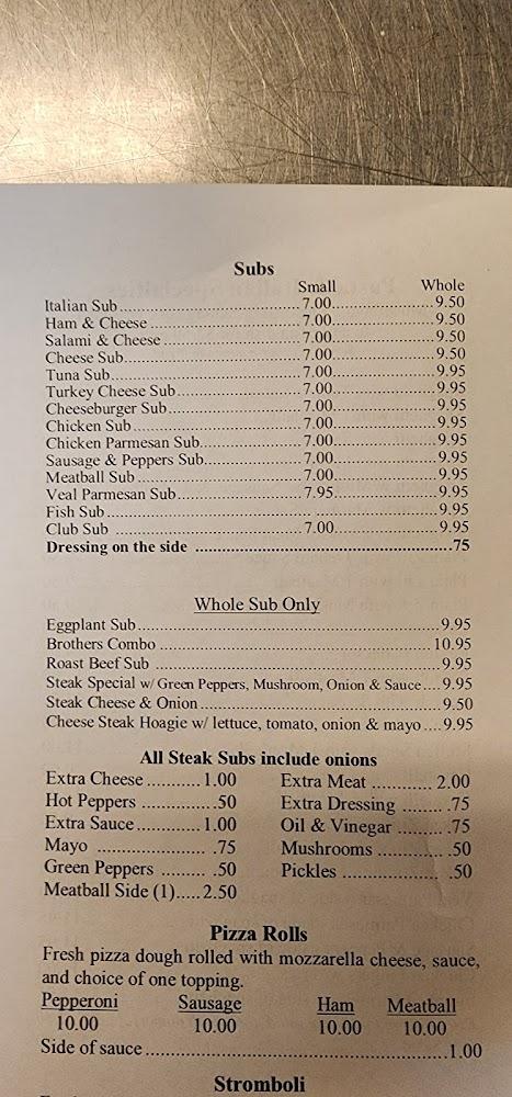 Brother's Pizza Champion Restaurant Menu image 3